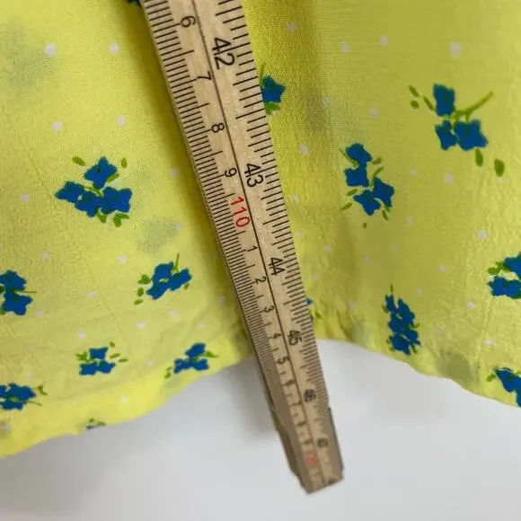 Faithfull the Brand Bette Midi Dress Lemon Print Cottagecore Euro Summer S - Picture 10 of 10